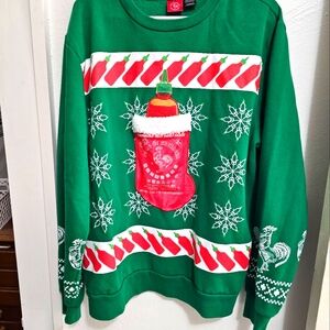 Siracha ugly christmas sweater. Sz large